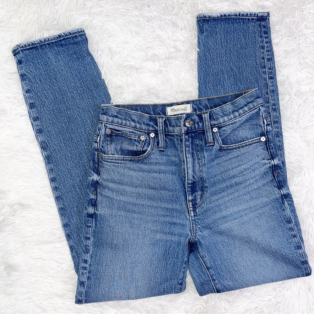 MADEWELL Women’s High Rise Slim Boyjean Blue Denim Jeans 25